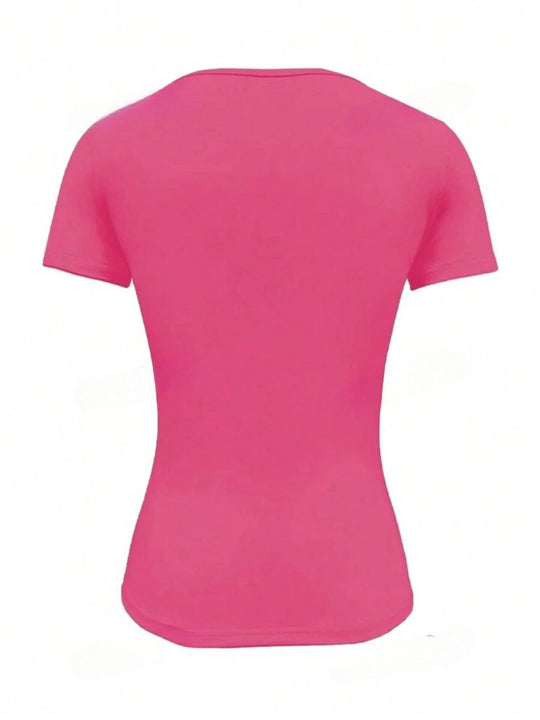 Rundhalsausschnitt Kurzarm T-Shirt
