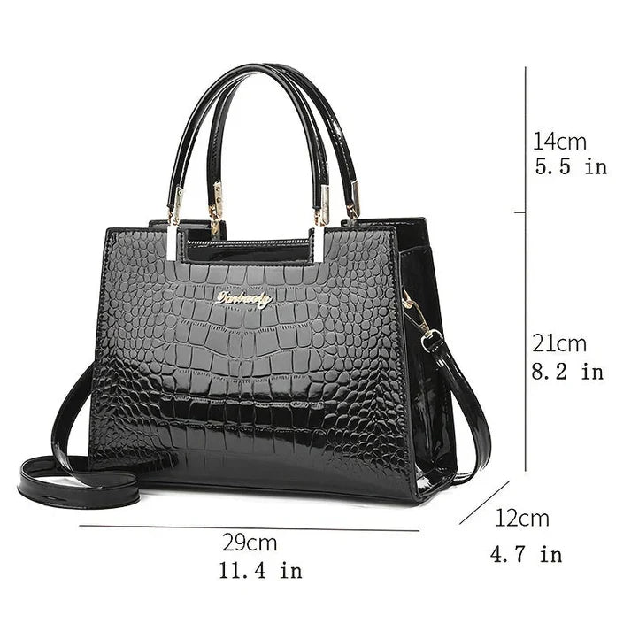 Frauen glänzende handtasche