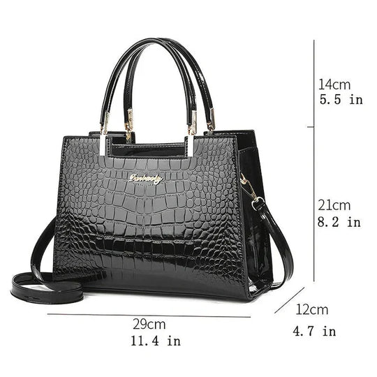 Frauen glänzende handtasche