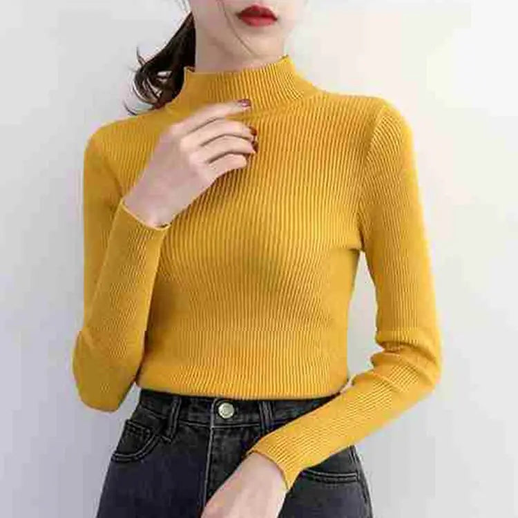 gerippter Wollpullover für Damen