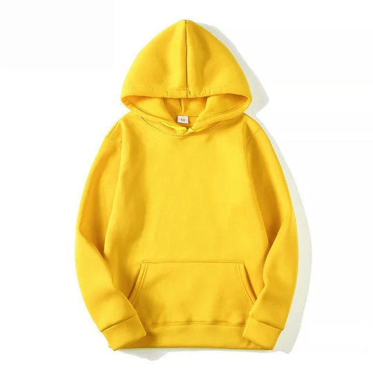 Unifarbener Kapuzenpullover Aus Baumwolle Für Frauen