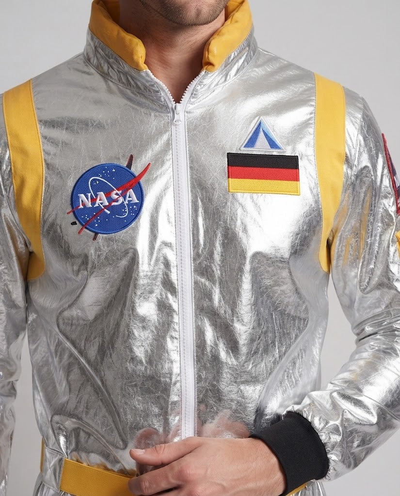 Herren futuristischen Raumanzug mit reflektierender Oberfläche Shop Nory