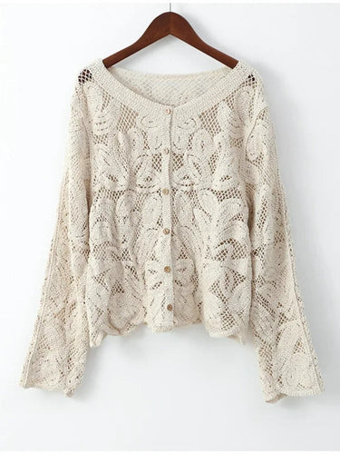 Handgehäkelte Strickjacke