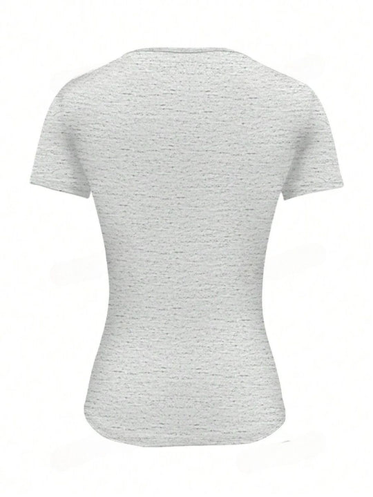 Rundhalsausschnitt Kurzarm T-Shirt