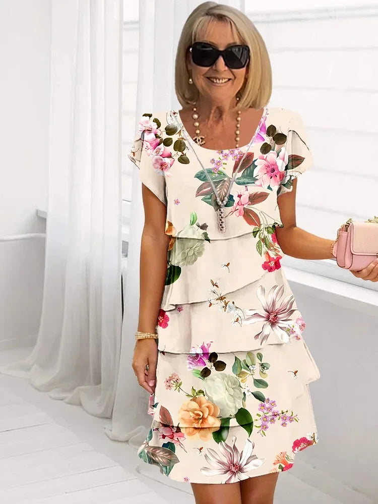 Elegantes Maxikleid mit Blumenmuster