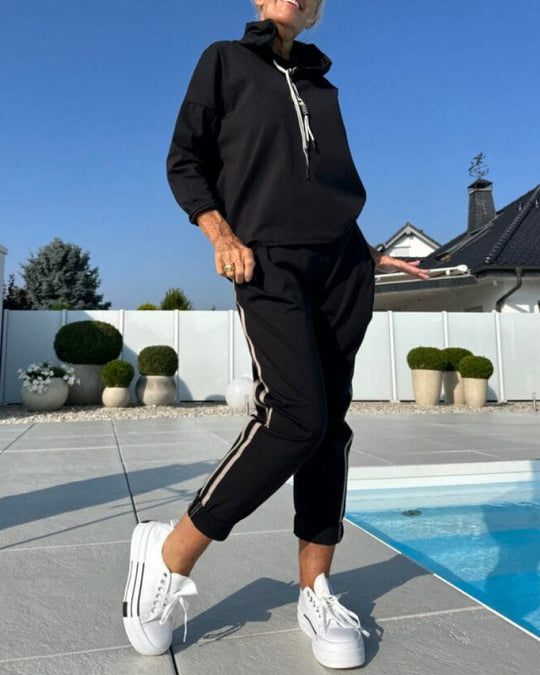 Shopnory | Zweiteilige Satz mit Damen Kapuzen Sweatshirt und Hosen