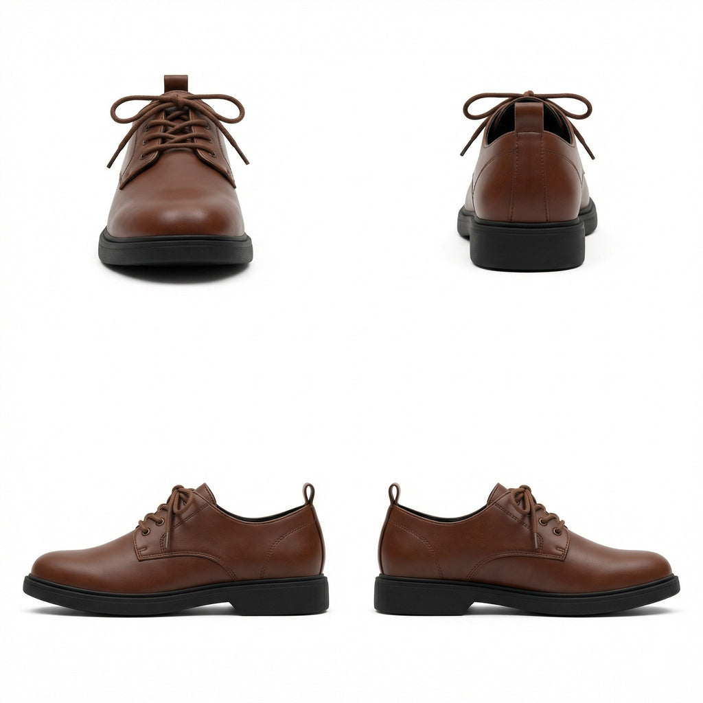 Herren Elegante Leder Schnürschuhe mit rutschfester Sohle