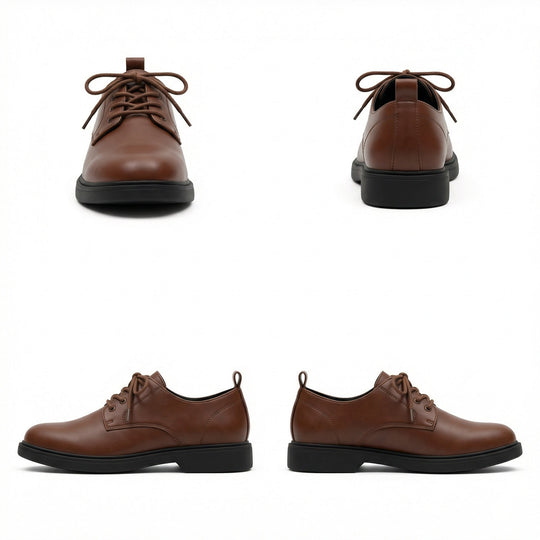 Herren Elegante Leder Schnürschuhe mit rutschfester Sohle