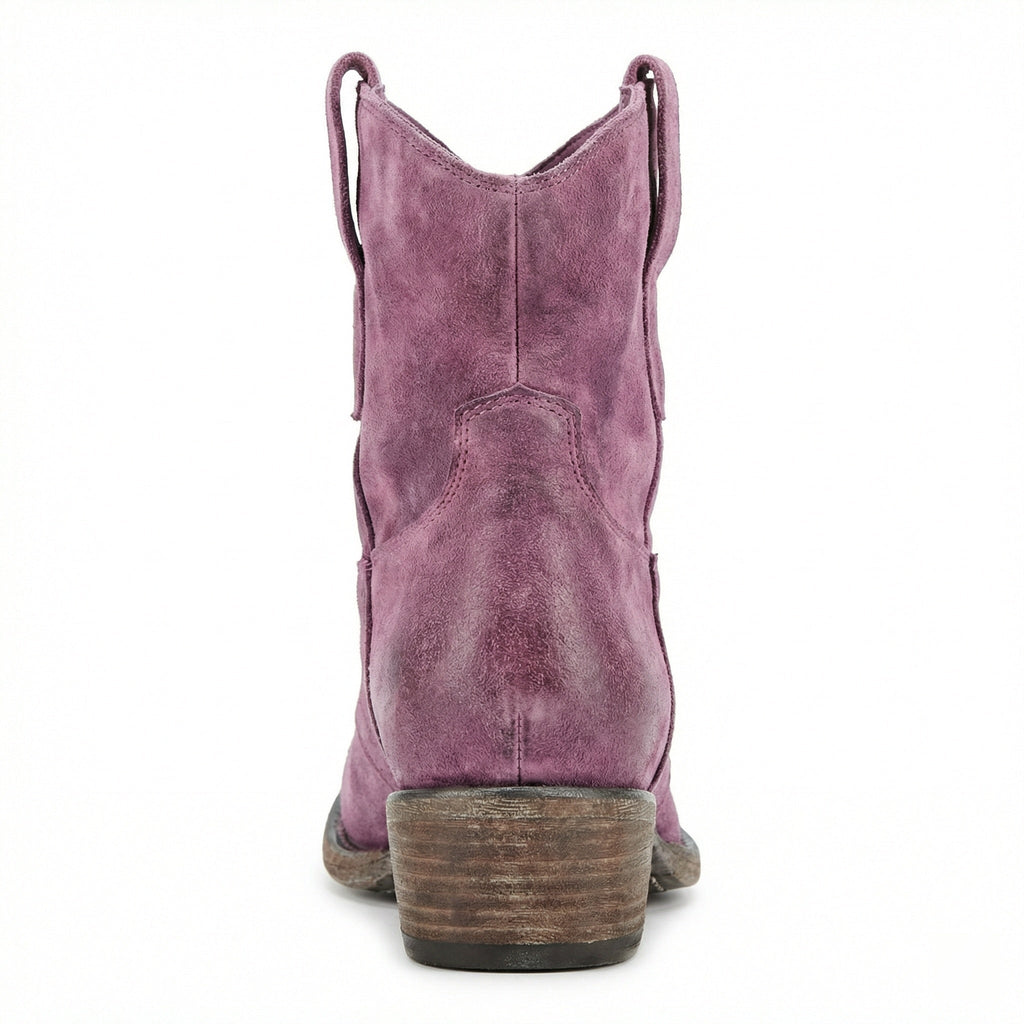 Kurze Cowboy-Stiefel | Western | Wildleder | Knöchel-Stiefel | Damenstiefel