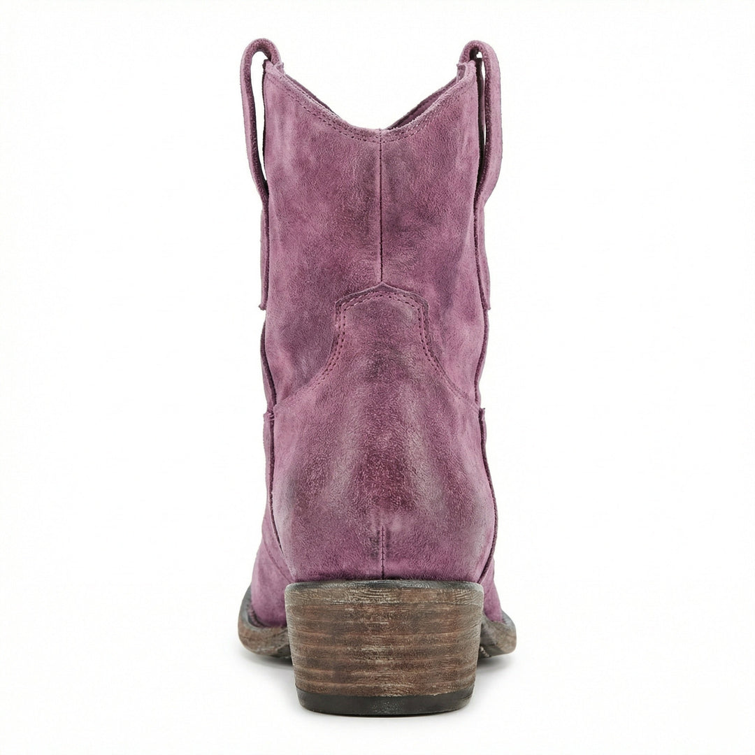 Kurze Cowboy-Stiefel | Western | Wildleder | Knöchel-Stiefel | Damenstiefel