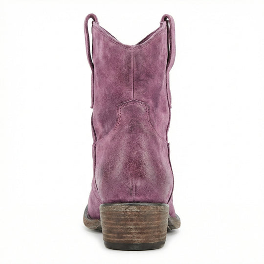 Kurze Cowboy-Stiefel | Western | Wildleder | Knöchel-Stiefel | Damenstiefel