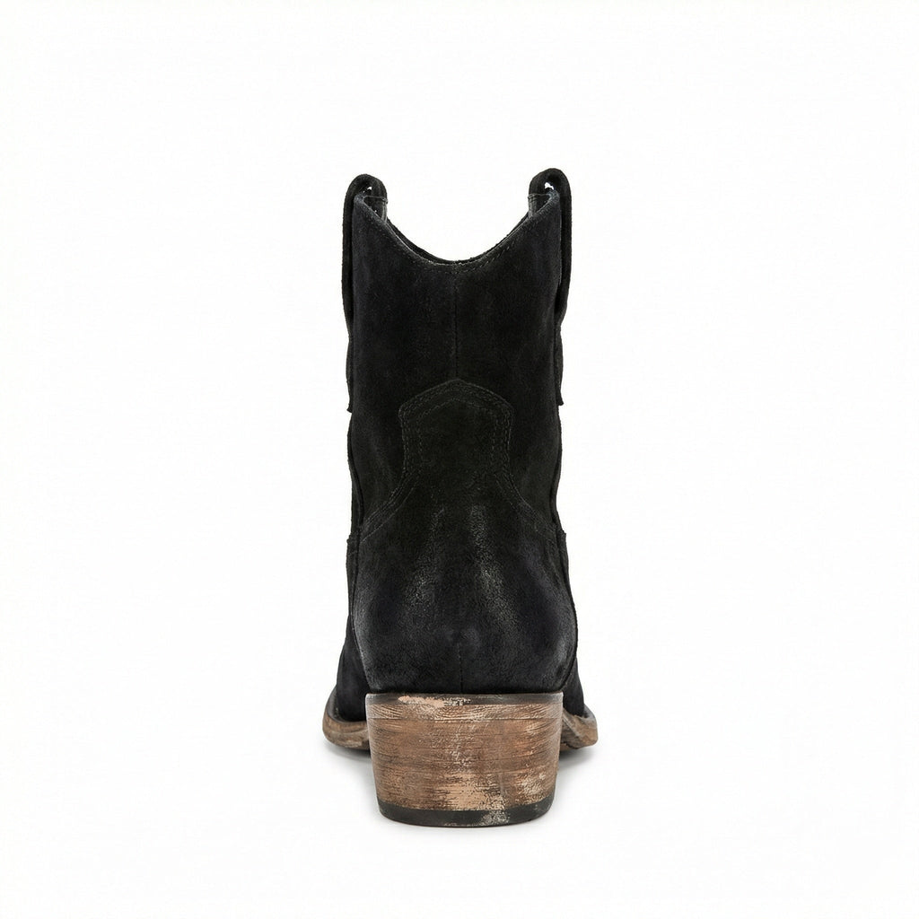 Kurze Cowboy-Stiefel | Western | Wildleder | Knöchel-Stiefel | Damenstiefel