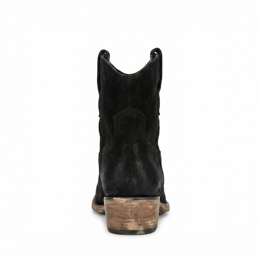 Kurze Cowboy-Stiefel | Western | Wildleder | Knöchel-Stiefel | Damenstiefel