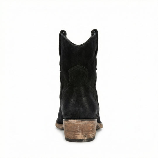 Kurze Cowboy-Stiefel | Western | Wildleder | Knöchel-Stiefel | Damenstiefel