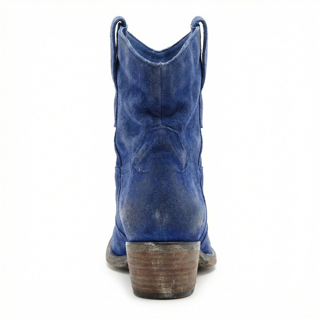 Kurze Cowboy-Stiefel | Western | Wildleder | Knöchel-Stiefel | Damenstiefel