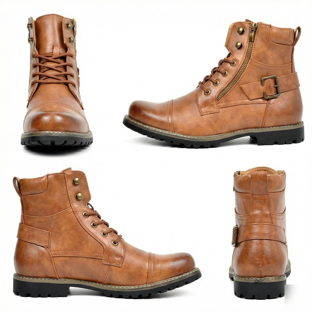 Motorradstiefel aus echtem Leder