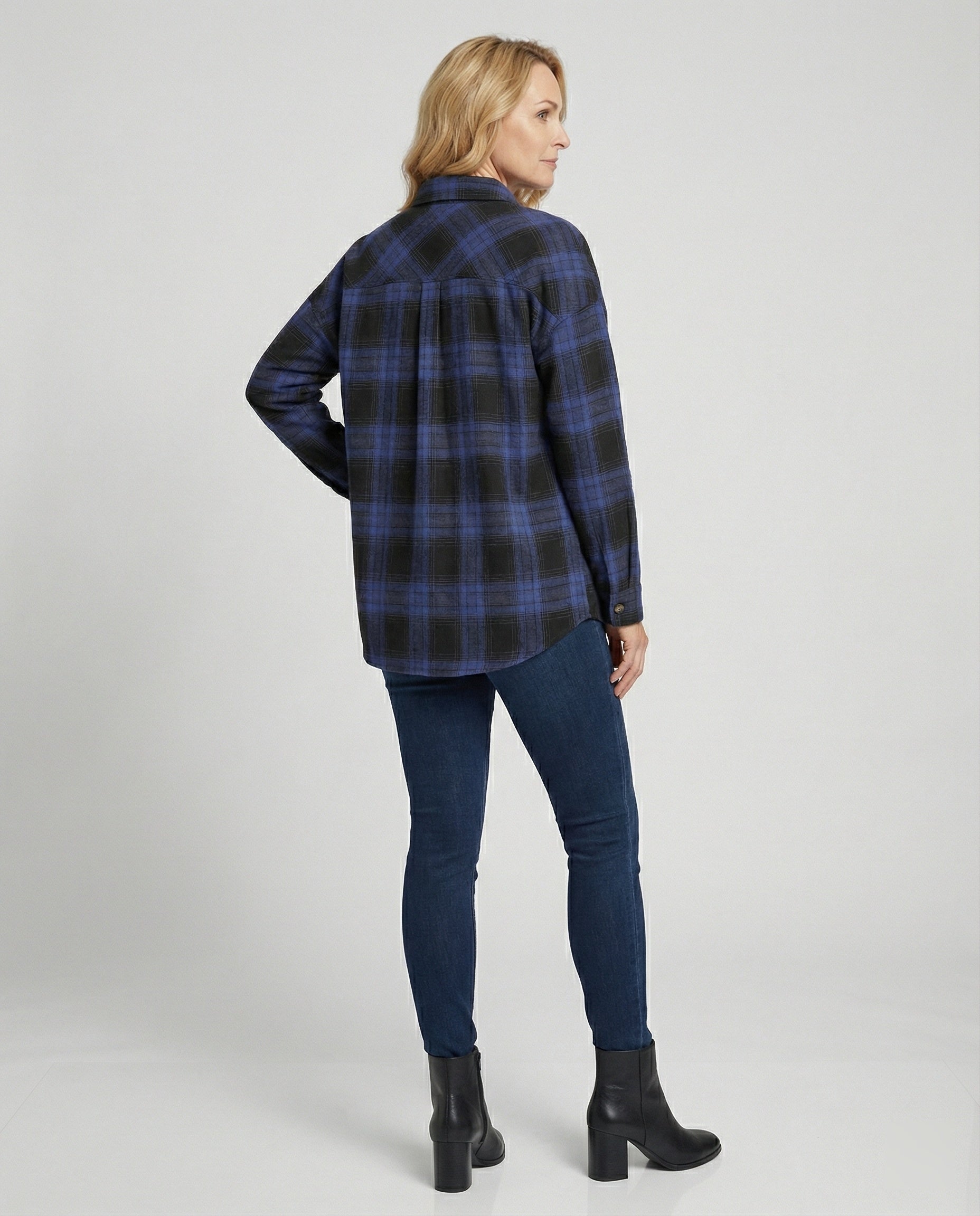 Damen Hemdjacke Flanell weit