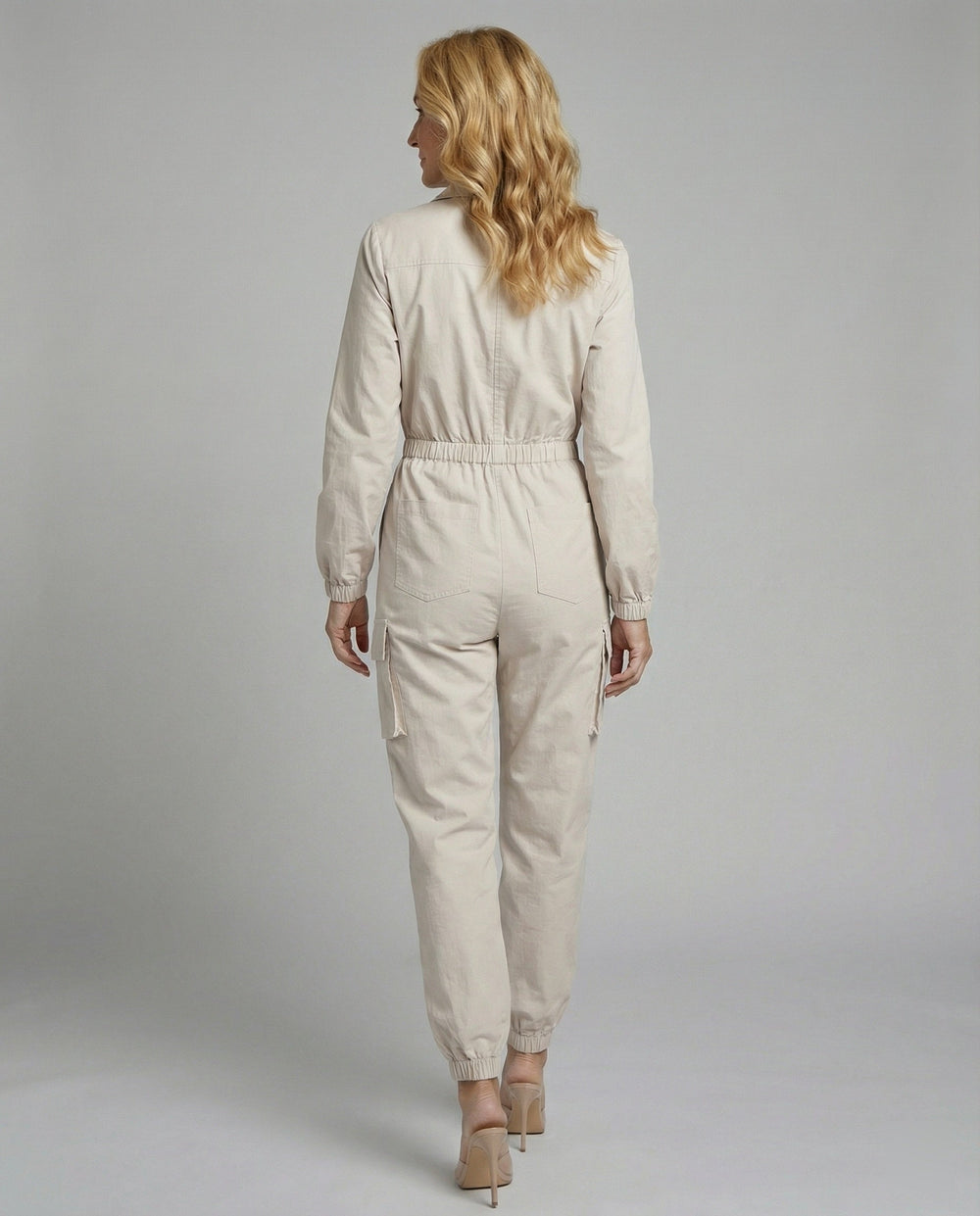Damen Jumpsuit Elegant mit Cargo Taschen