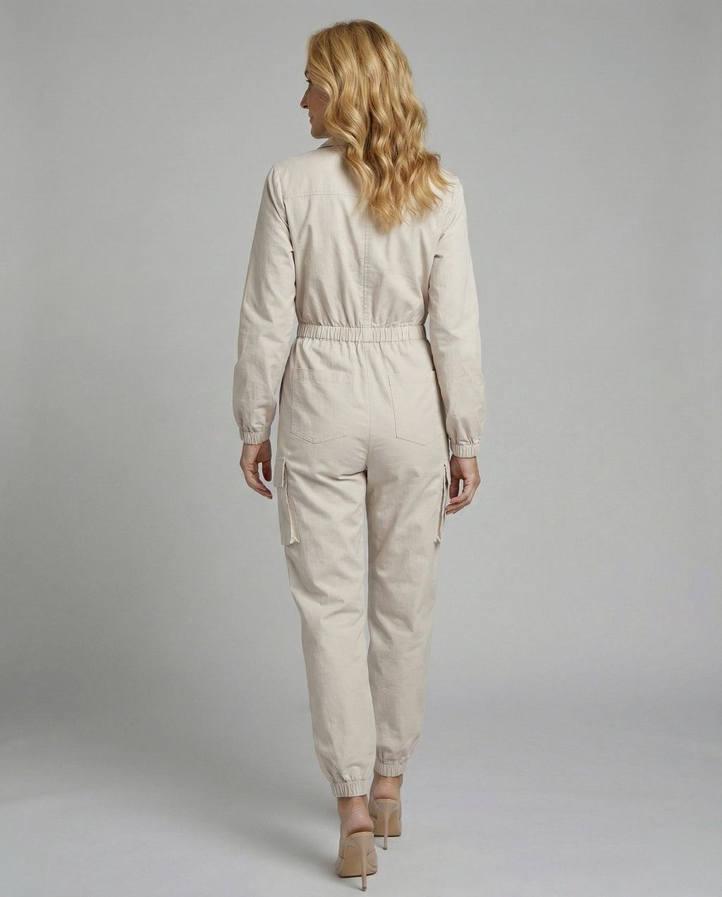 Damen Jumpsuit Elegant mit Cargo Taschen