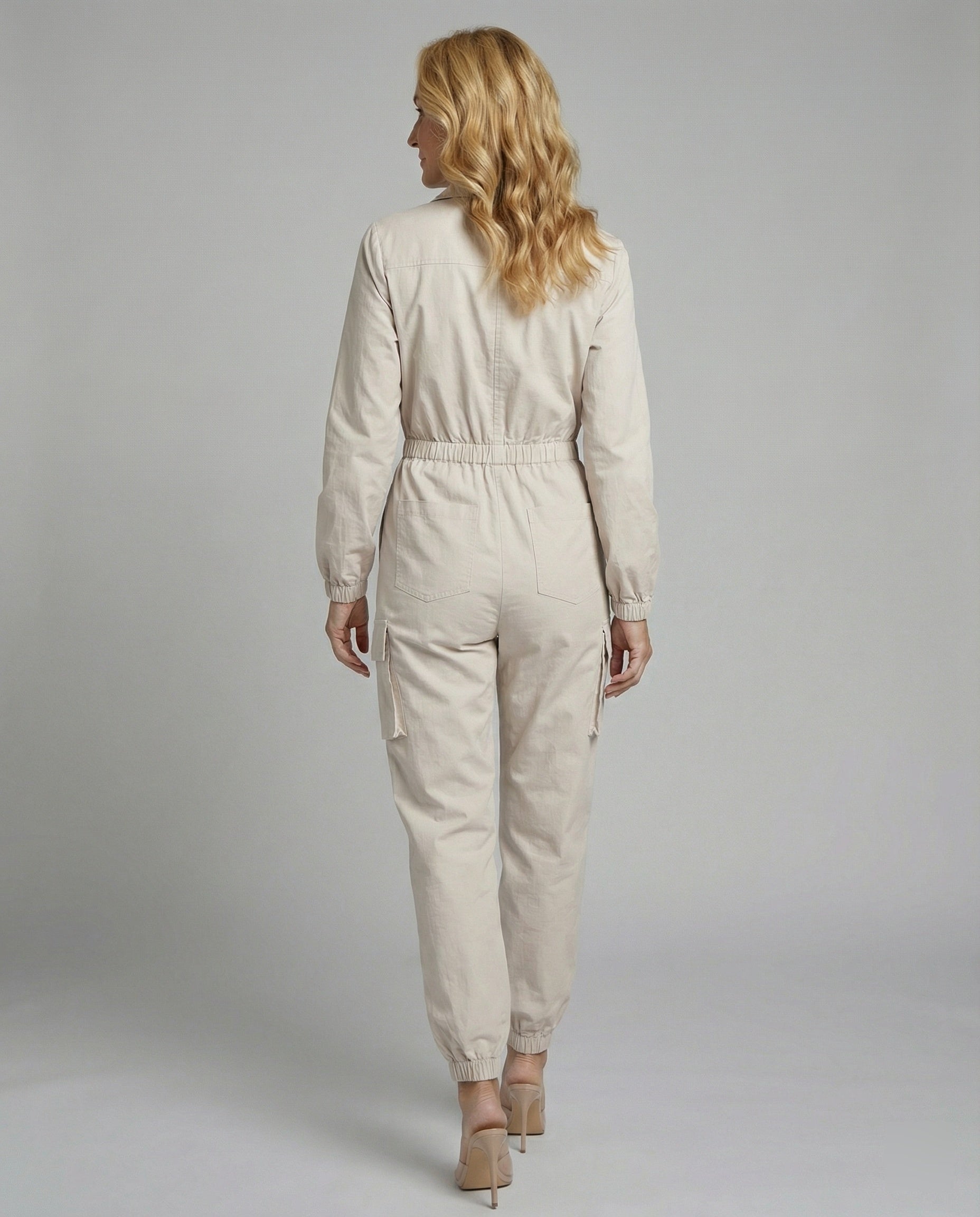 Damen Jumpsuit Elegant mit Cargo Taschen