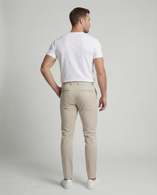 Herren Slim Fit Hose mit Elastikbund