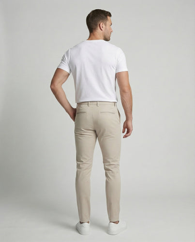 Herren Slim Fit Hose mit Elastikbund