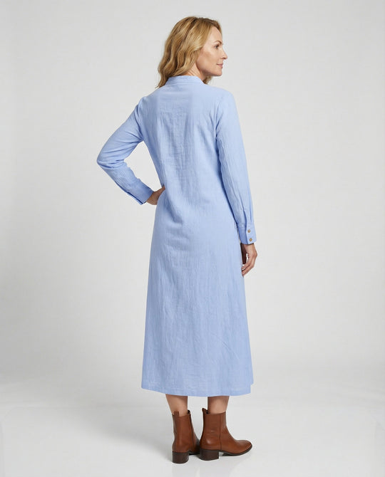 Leinen Maxikleid Sommer Damen
