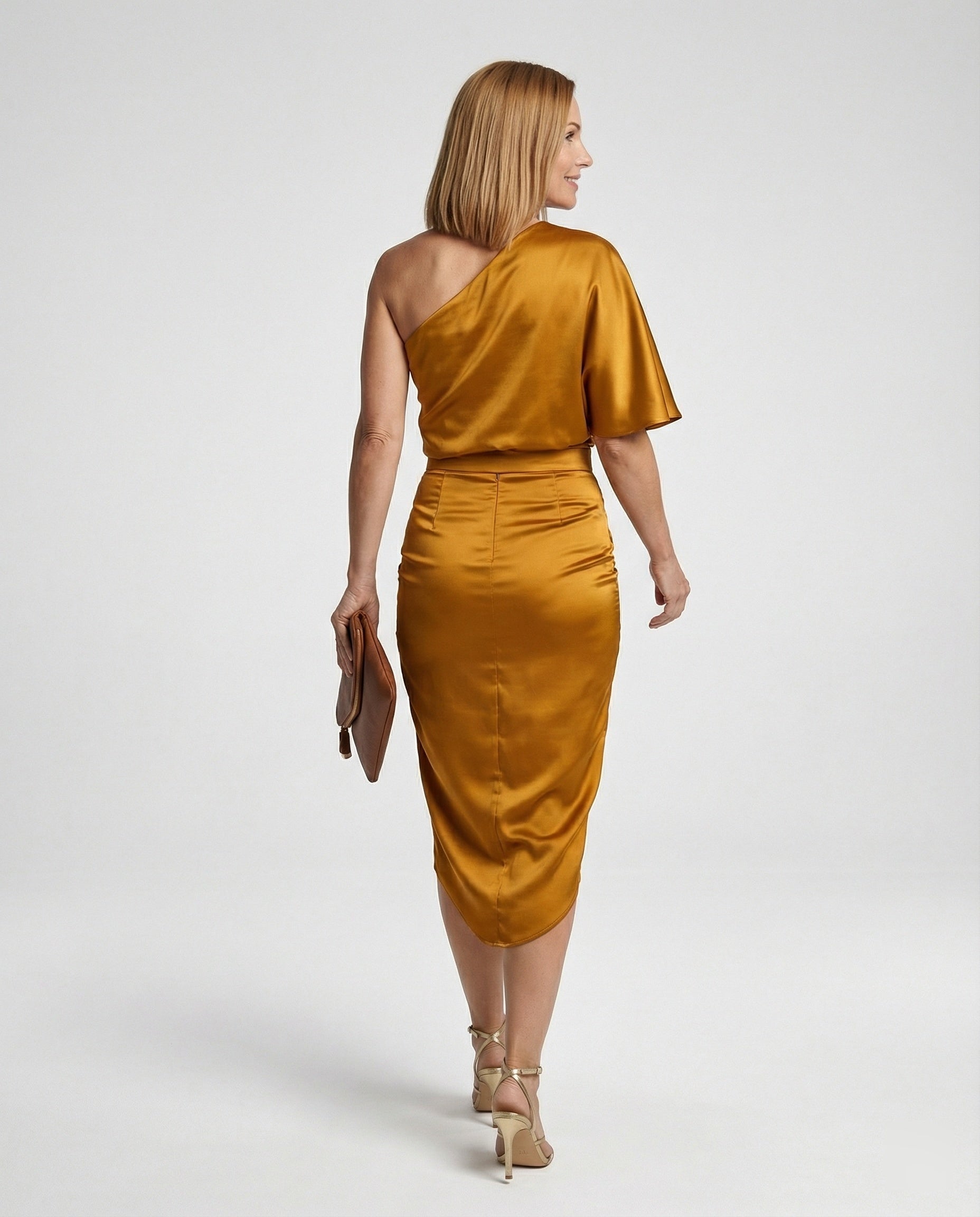 Elegantes Abendkleid Midi asymmetrisch
