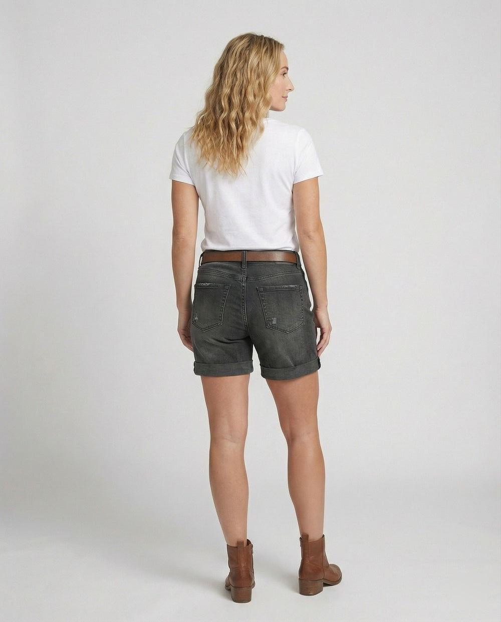 Shopnory | Damen Ripped Denim Shorts