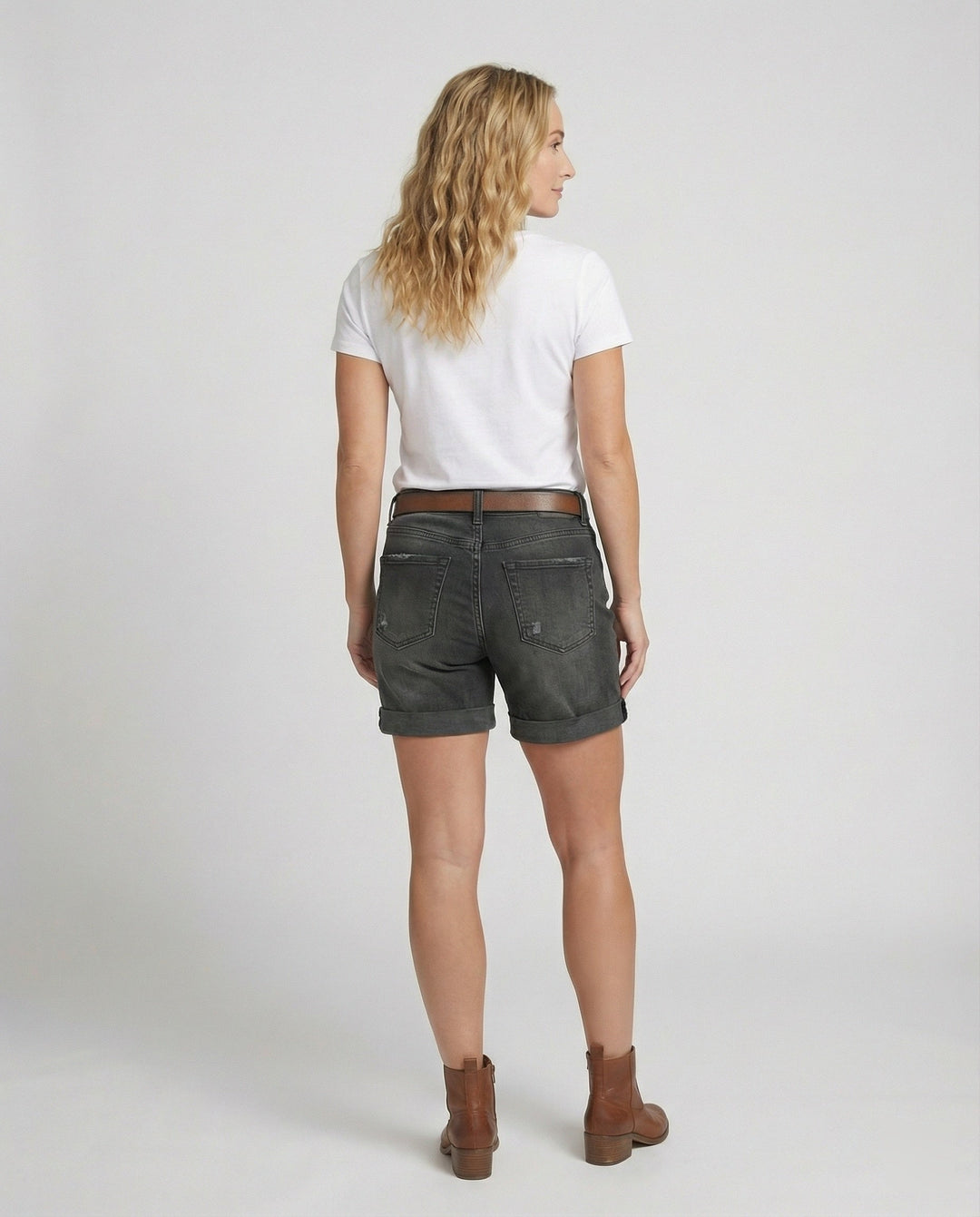 Shopnory | Damen Ripped Denim Shorts
