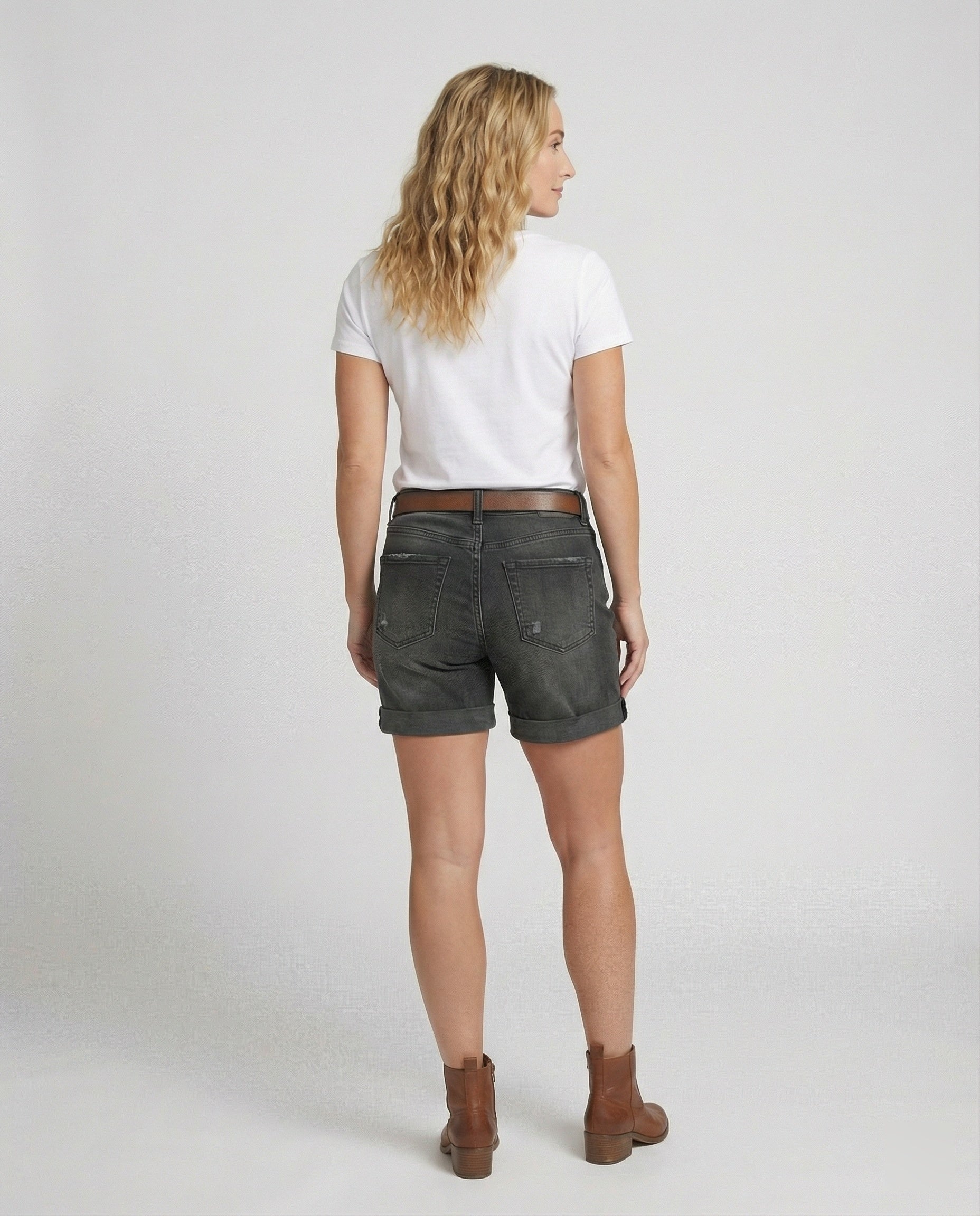 Shopnory | Damen Ripped Denim Shorts