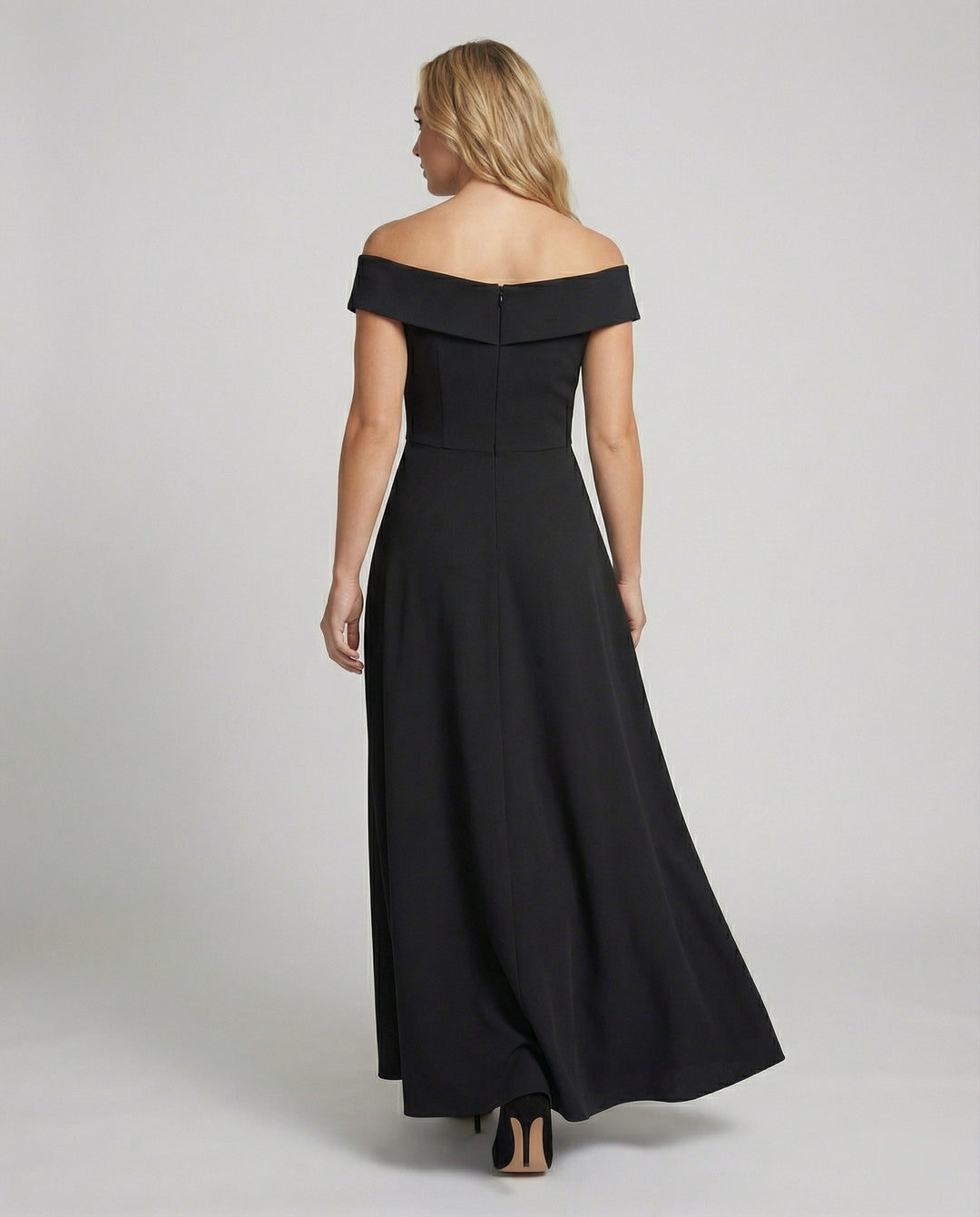 Elegantes Off-Shoulder Langes Catwalk Abendkleid