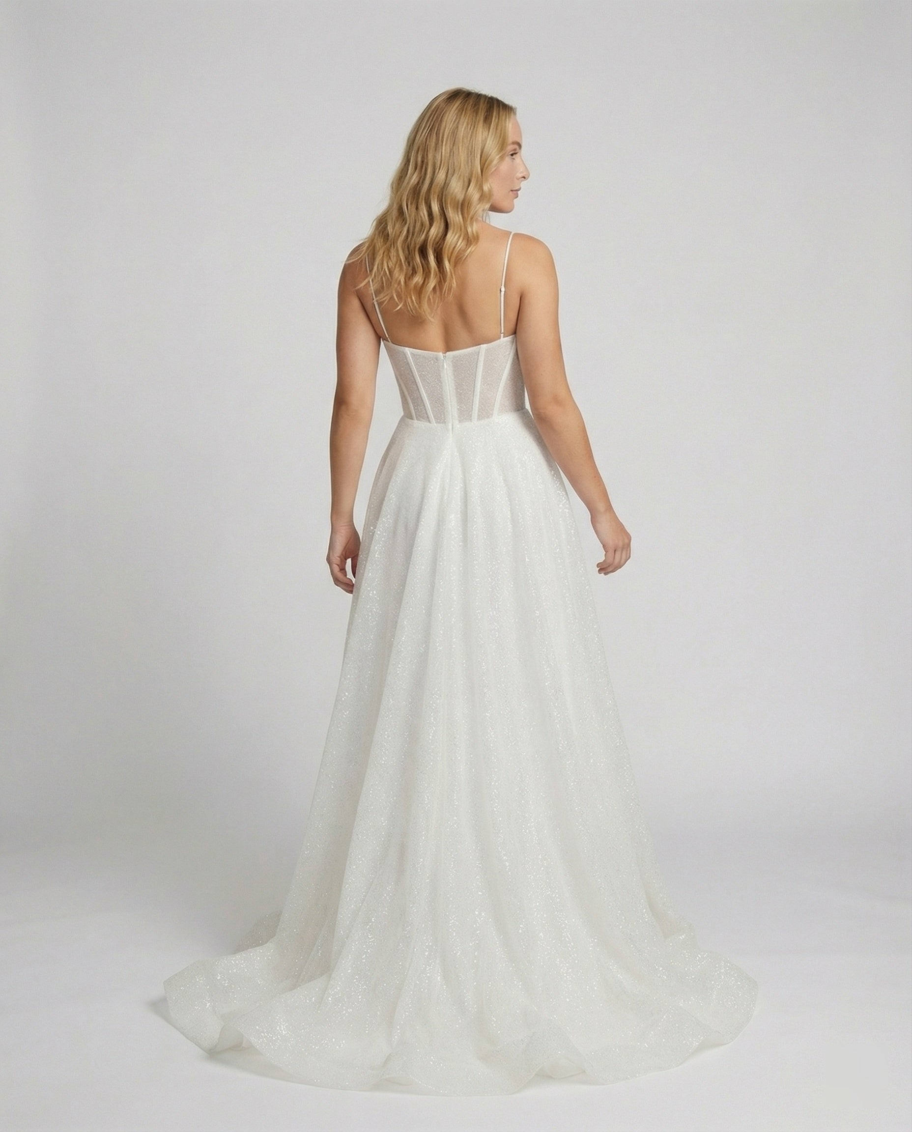 Glitter Ballkleid mit Schnürung
