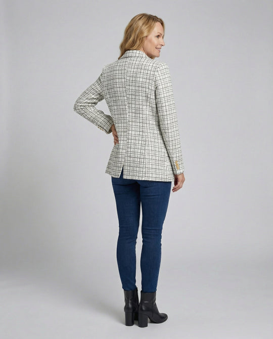 Damen Blazer Hahnentritt tailliert