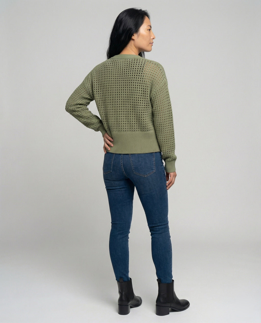 Damen luftiger Strickcardigan