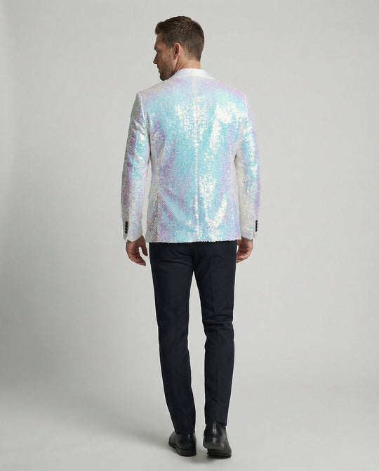 Glamouröser Pailletten Blazer Herren