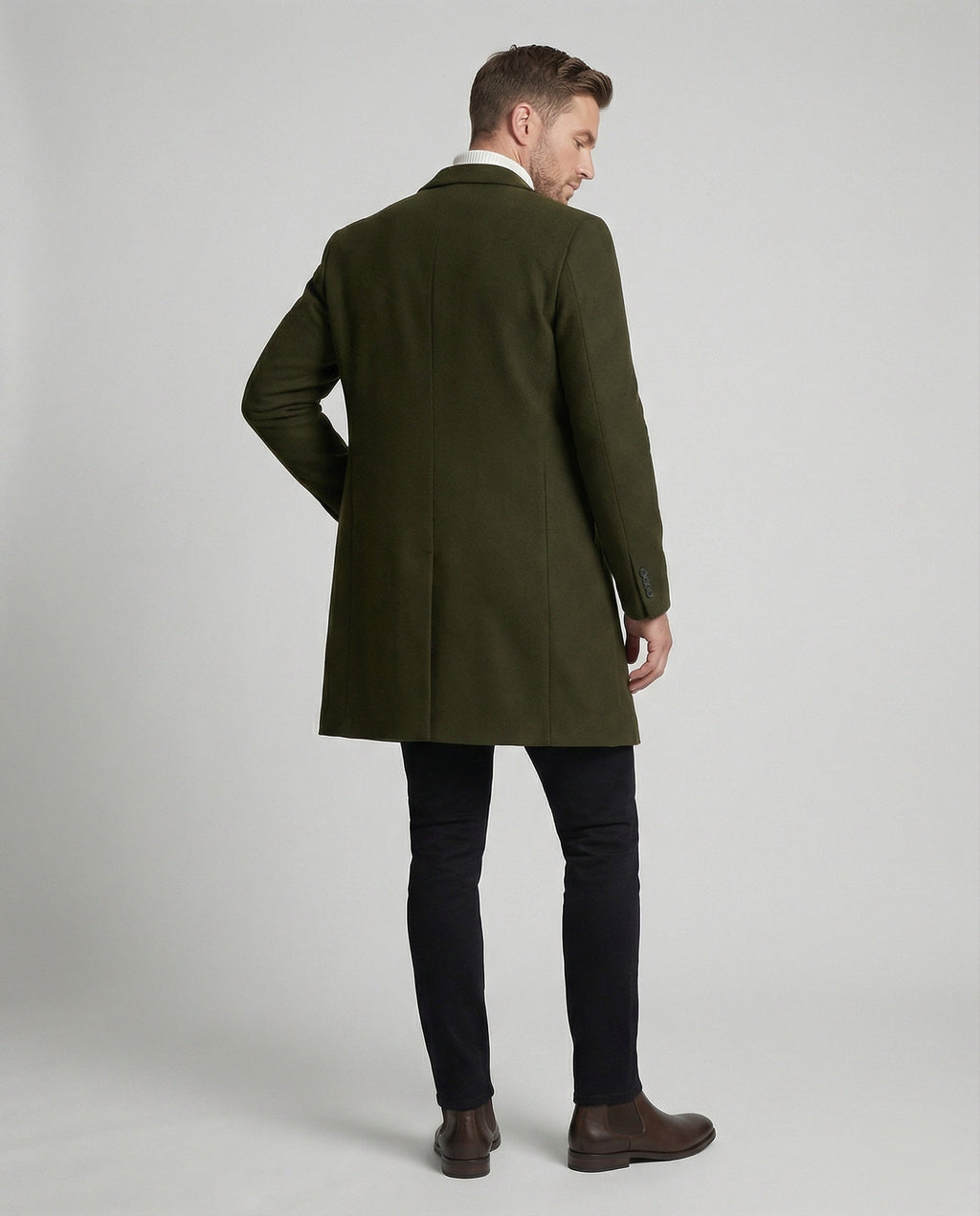 Herren eleganter Longblazer mit modernem Schnitt und doppelter Knopfreihe
