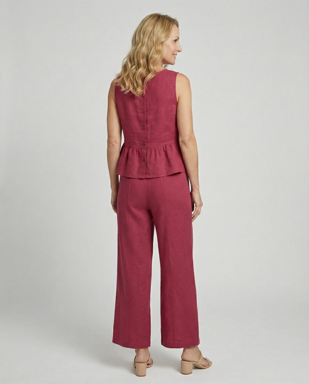 Damen Zweiteiler Set Sommer Palazzohose