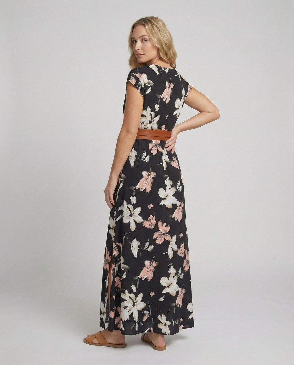 Boho Langes Maxikleid mit Blumenmuster für Sommer & Urlaub