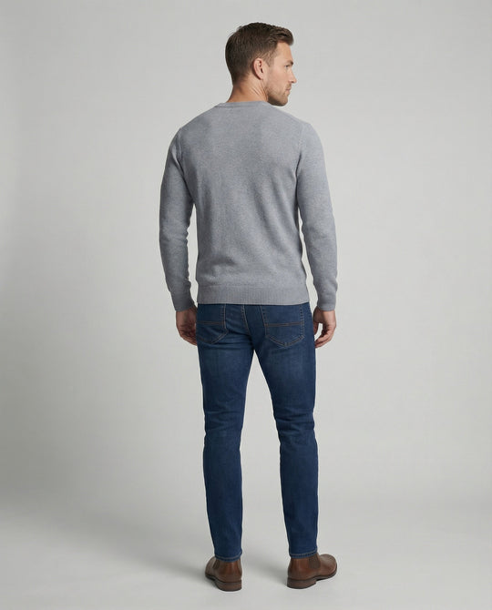 Herren V-Ausschnitt Feinstrickpullover