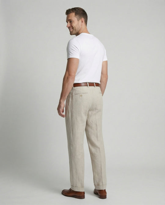 Herren elegante und bequeme Leinenhose