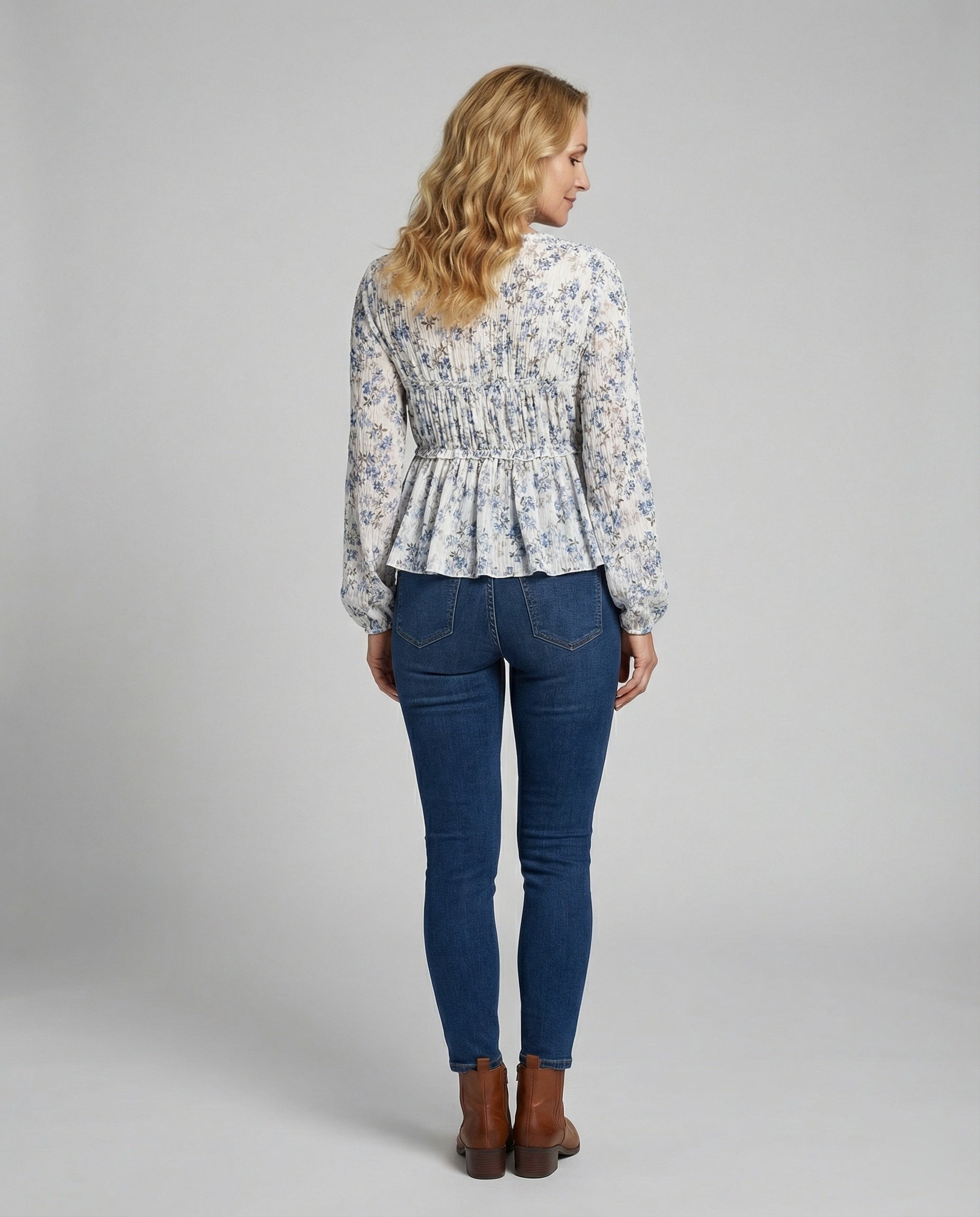 Bluse Damen Chiffon Schnürung