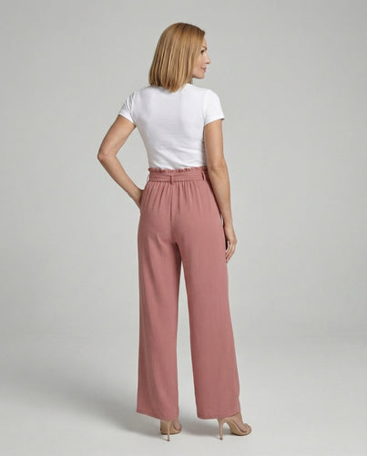 Damen Stoffhose Damen High Waist weit