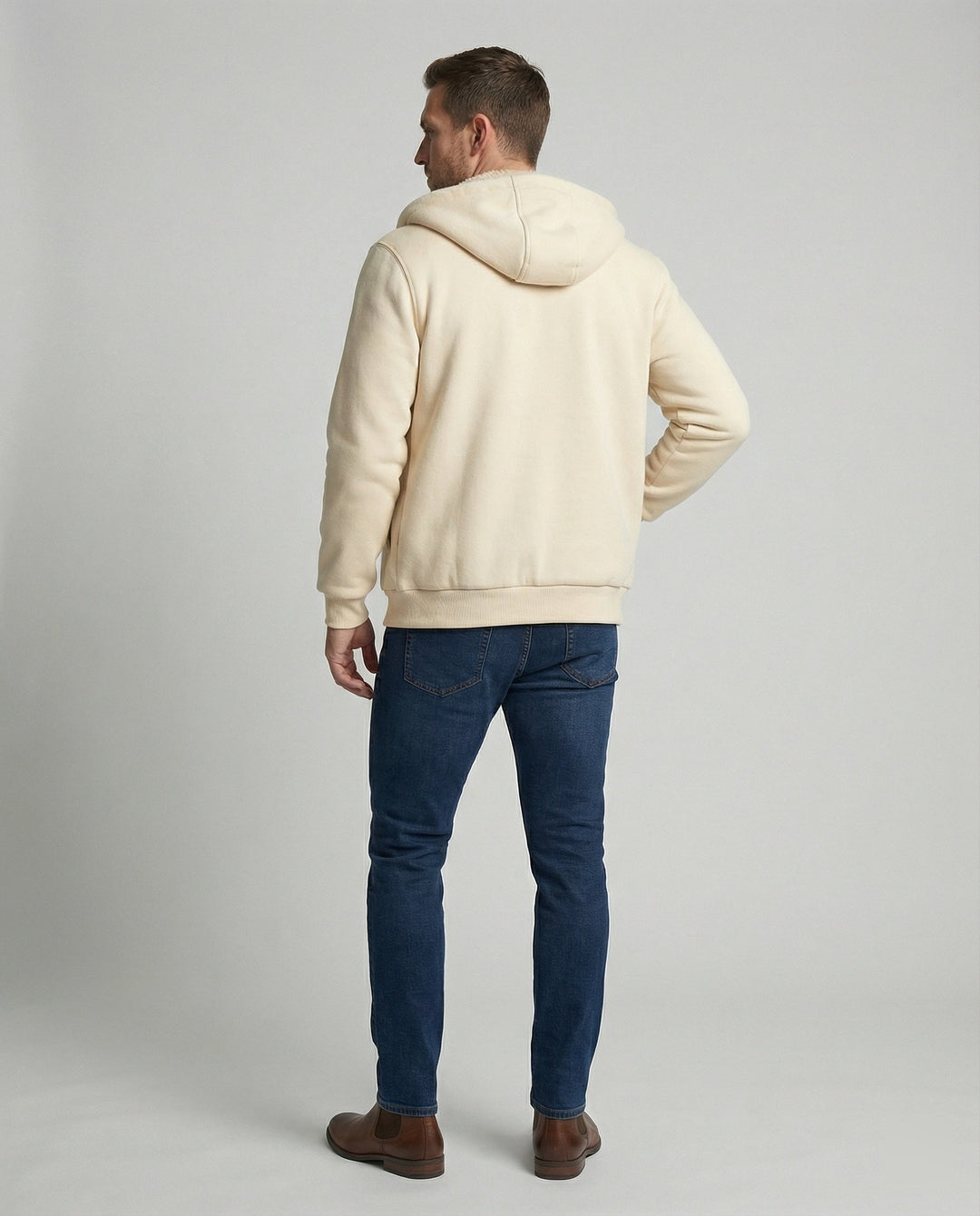 Warmer Fleecegefütterter Winterhoodie für Herren