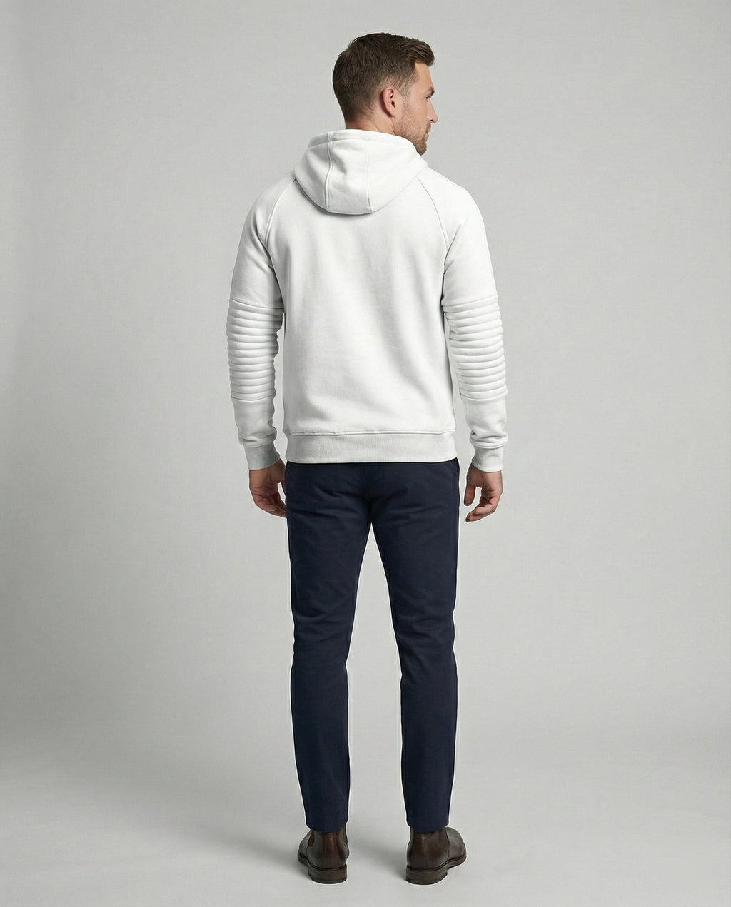 Herren sportlicher Hoodie mit praktischen Reißverschlusstaschen und verstellbarem Kapuzenzug