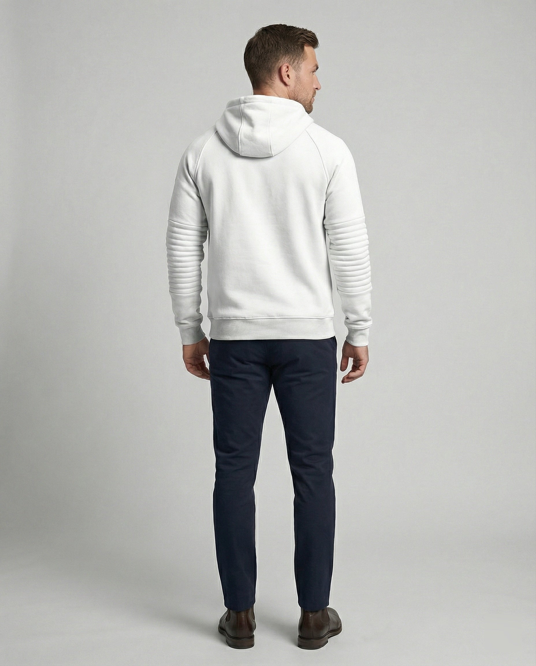 Herren sportlicher Hoodie mit praktischen Reißverschlusstaschen und verstellbarem Kapuzenzug