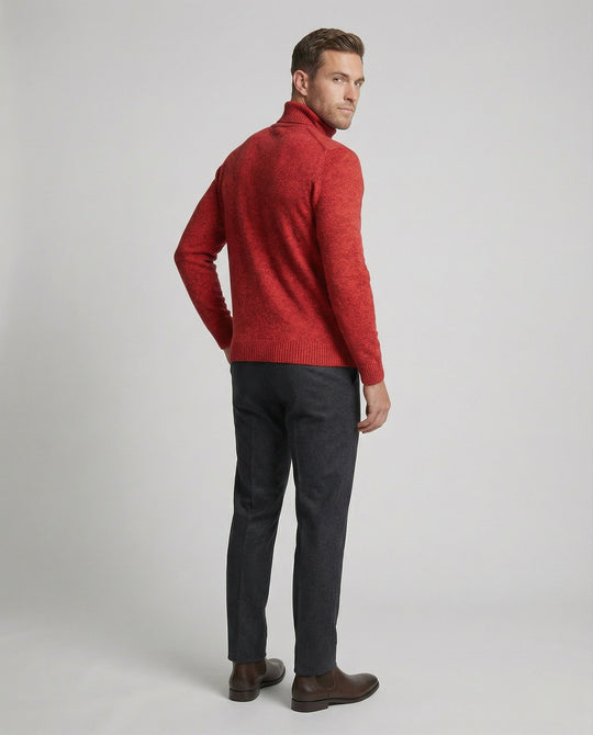 Herren Rollkragenpullover aus weichem Merinowolle