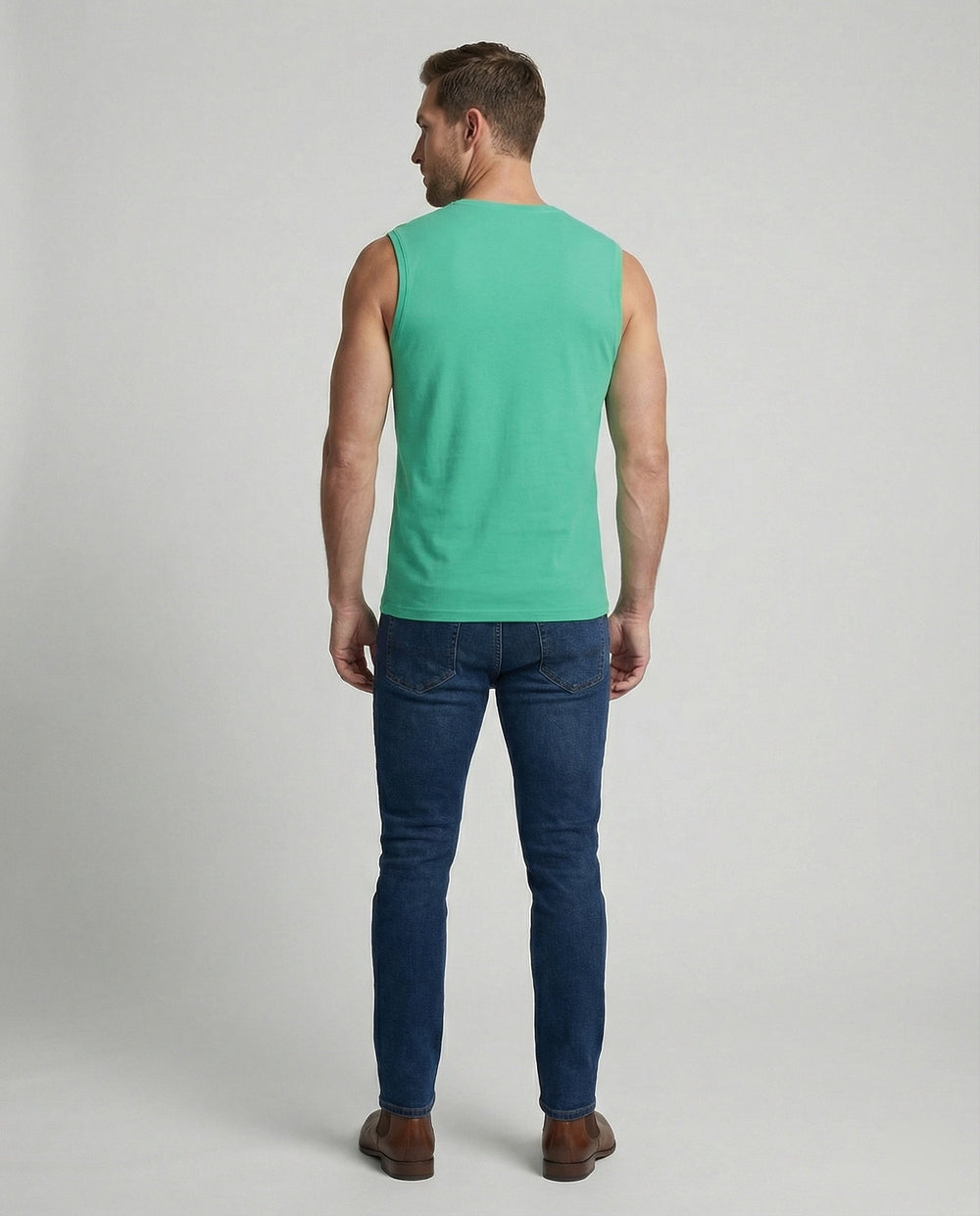 Herren ärmelloses V-Ausschnitt-Tanktop aus atmungsaktivem Stretchmaterial