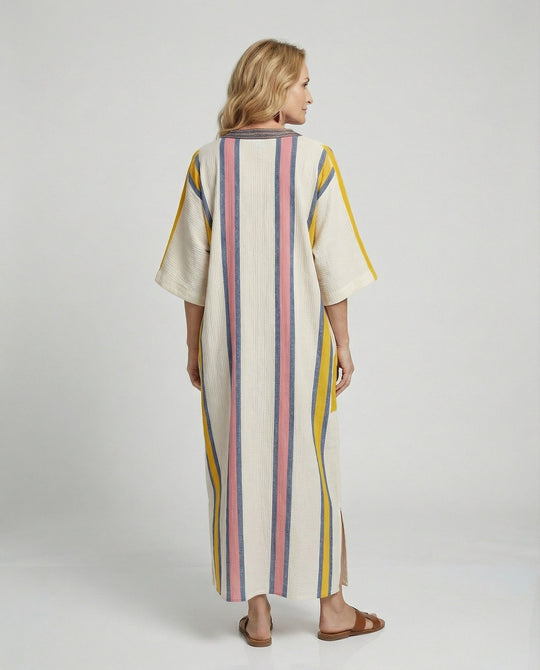 Leinen Kaftan Maxikleid Damen
