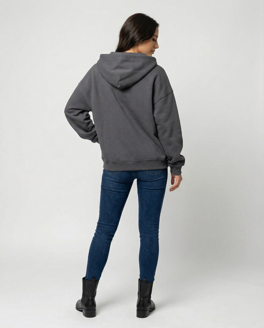 Damen Oversized Kapuzensweatshirt mit lässigem Stehkragen und langen Ärmeln Shopnory